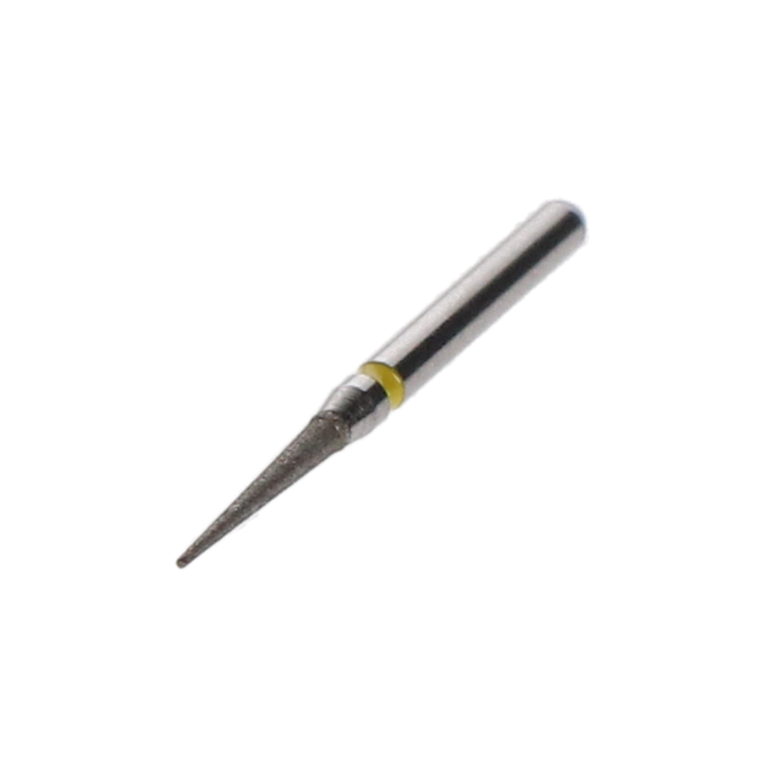 Diamond Bur, FG, Yellow Flame, Extra Fine, 858-012SF 5/Pk