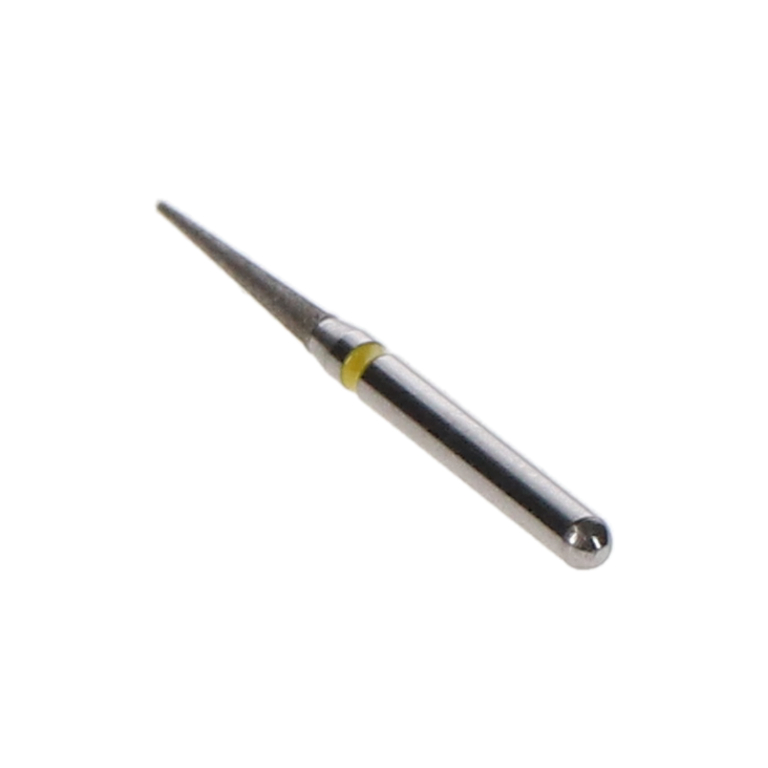 Diamond Bur, FG, Yellow Flame, Extra Fine, 858-012SF 5/Pk